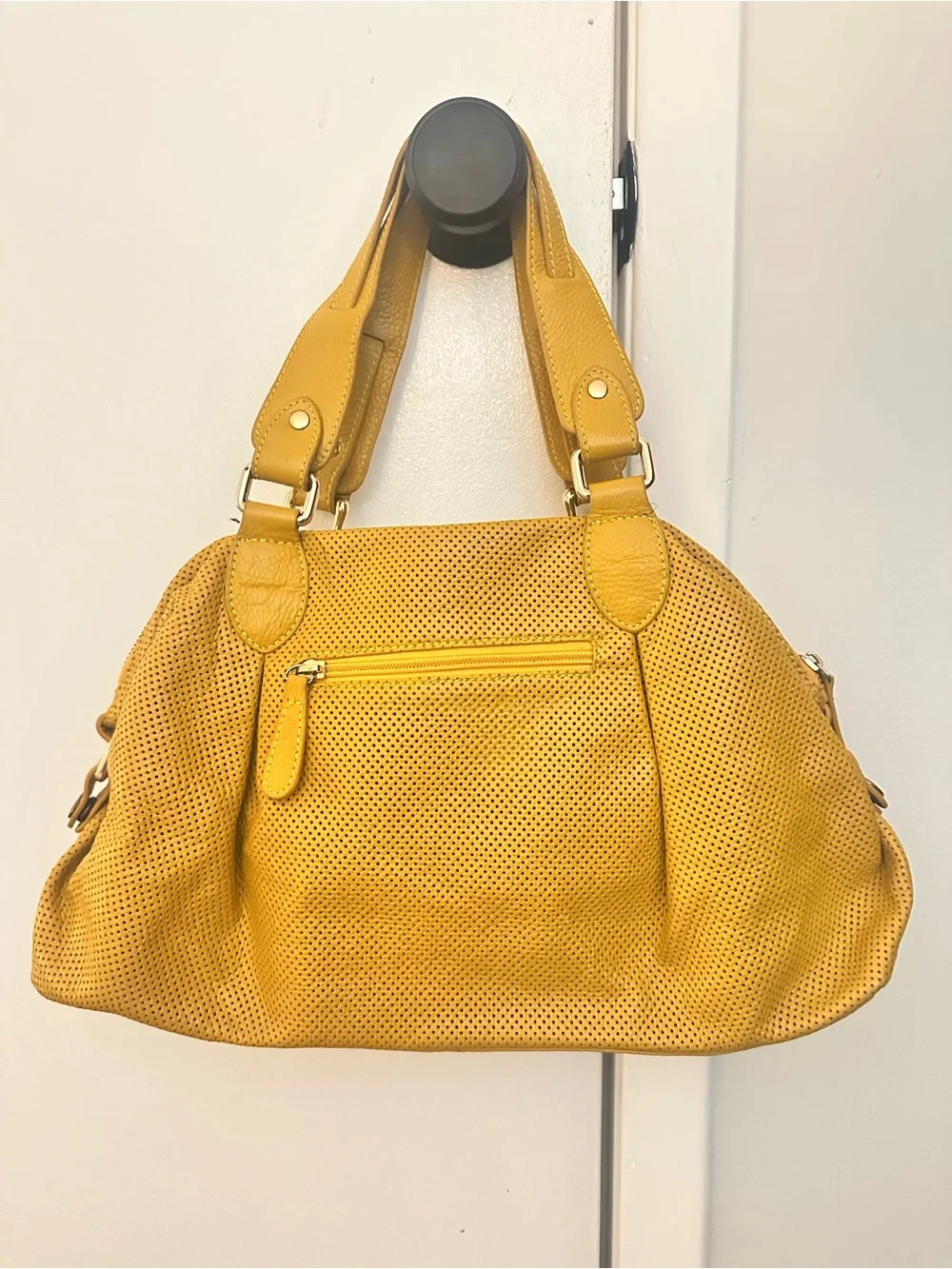 💛 Harriet Rose Mustard Leather Tote Bag 💛 Soft Slouchy Satchel